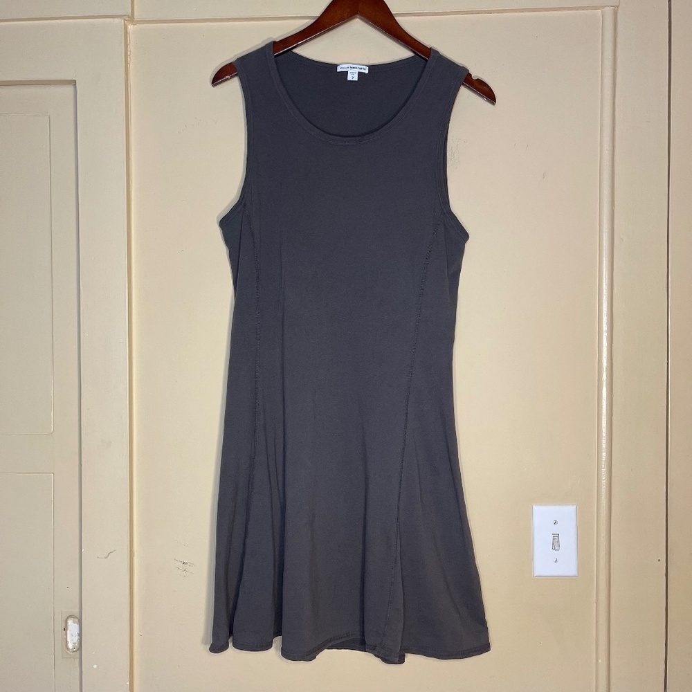 James Perse Dark Gray Sleeveless A-Line Dress